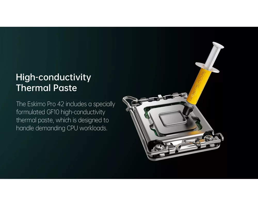 Охладител за процесор Geometric Future - Eskimo Pro 420 White - Addressable RGB 16