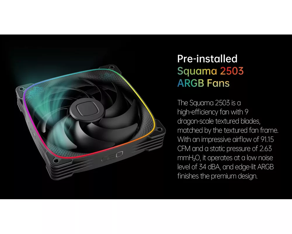 Охладител за процесор Geometric Future - Eskimo Pro 420 White - Addressable RGB 13