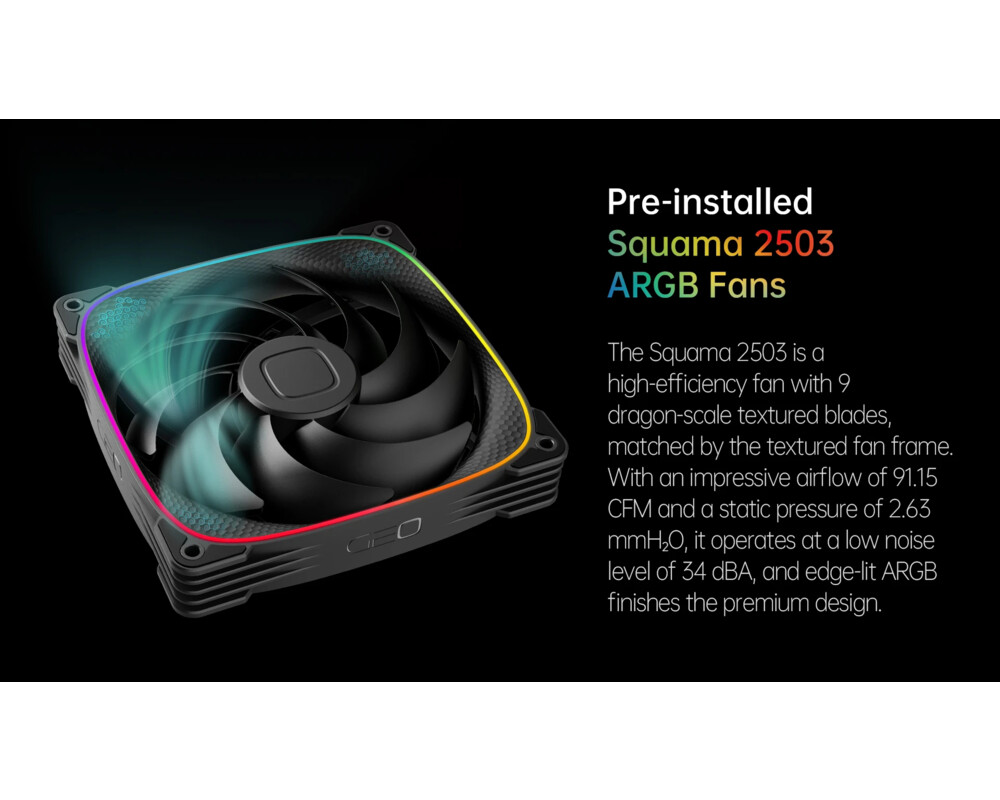 Охладител за процесор Geometric Future - Eskimo Pro 420 Black - Addressable RGB 13