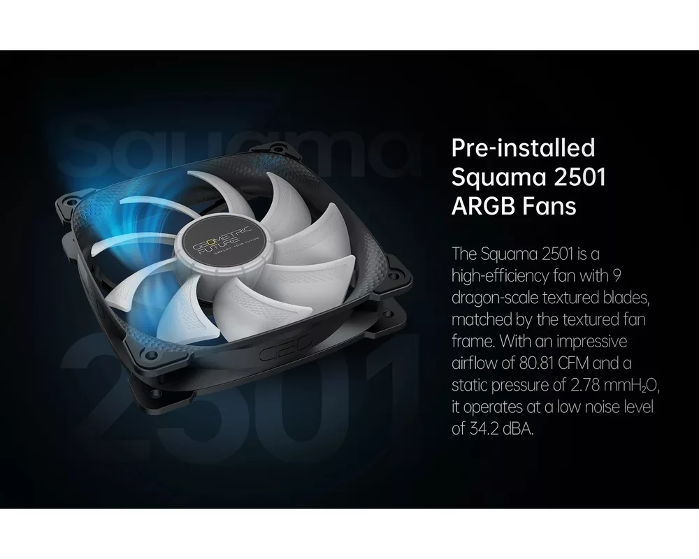 Охладител за процесор Geometric Future - Eskimo Pro 360 Black - Addressable RGB 16