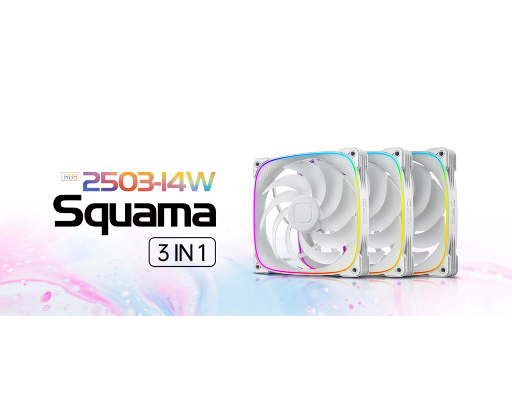 Вентилатор Squama (3-pack) 2503W-14, 140mm, ARGB, White 10