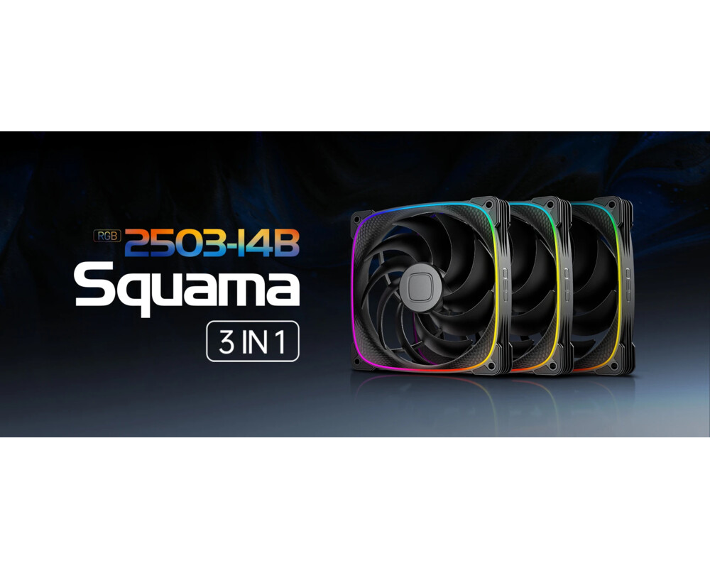 Вентилатор Geometric Future вентилатор Squama 2503B-14, 140mm, ARGB, Black 9