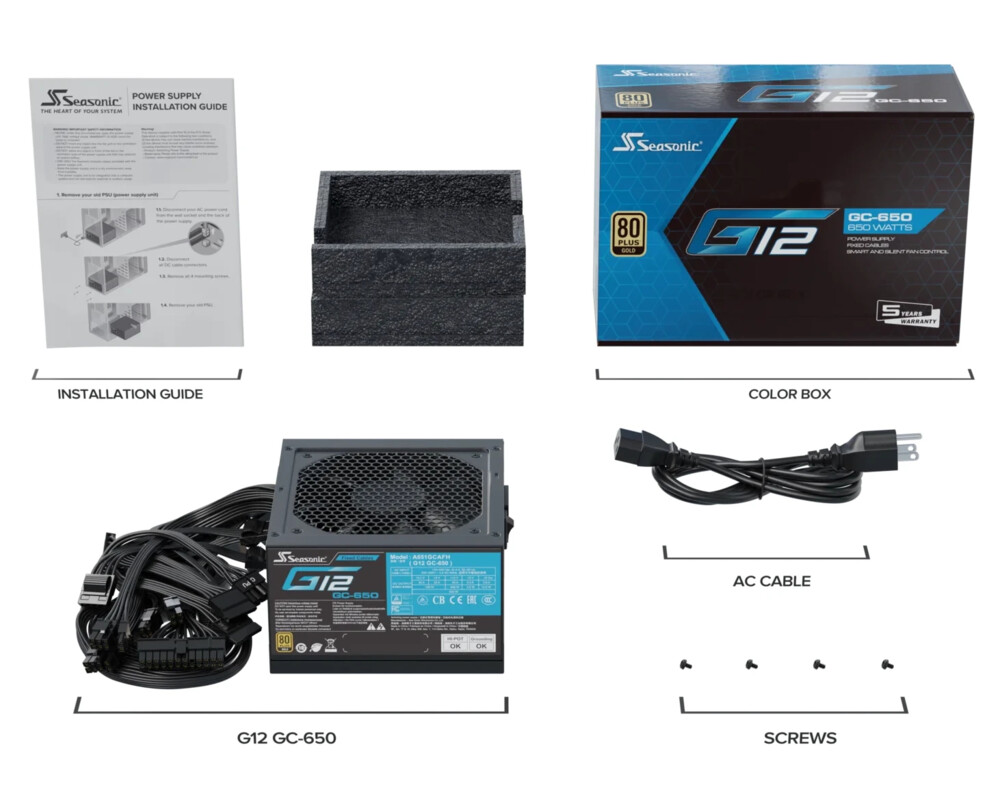 Захранване Seasonic 650W Gold - G12 GC-650 V2 - SSP... 7