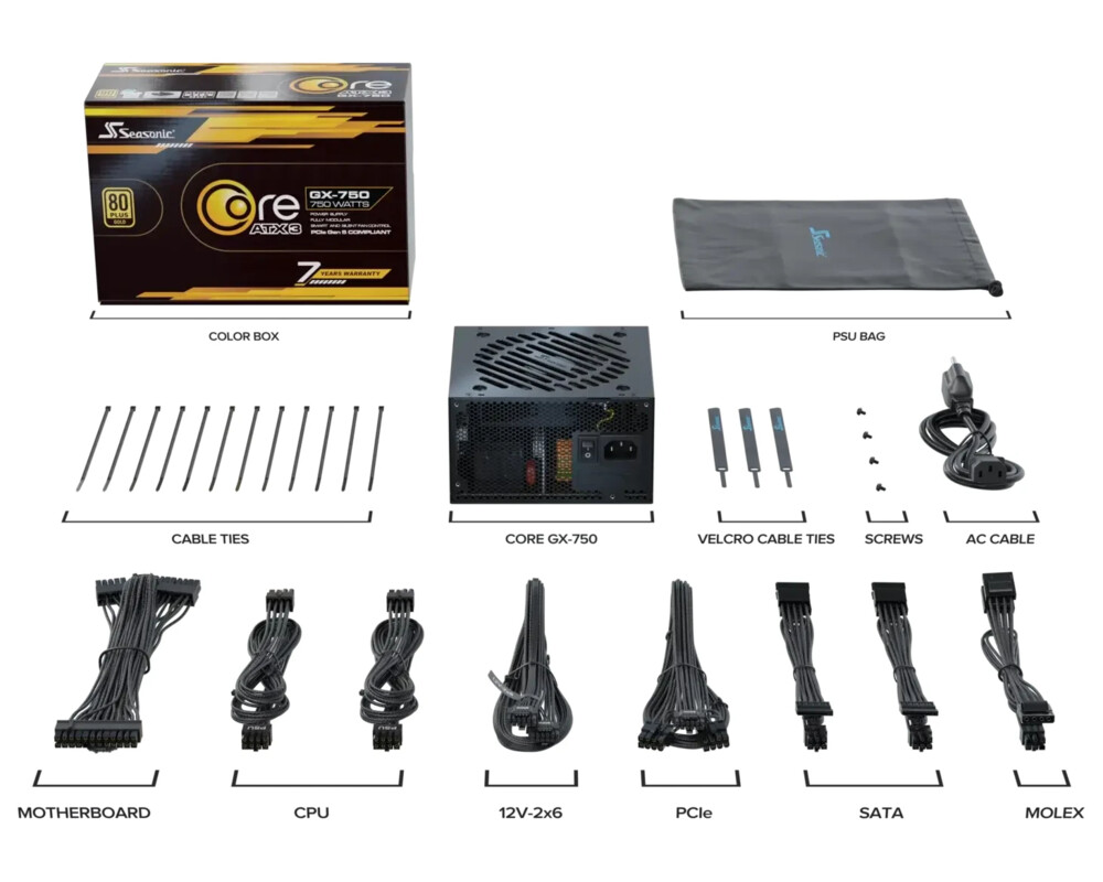 Захранване Seasonic ATX 3.1 750W Gold 8