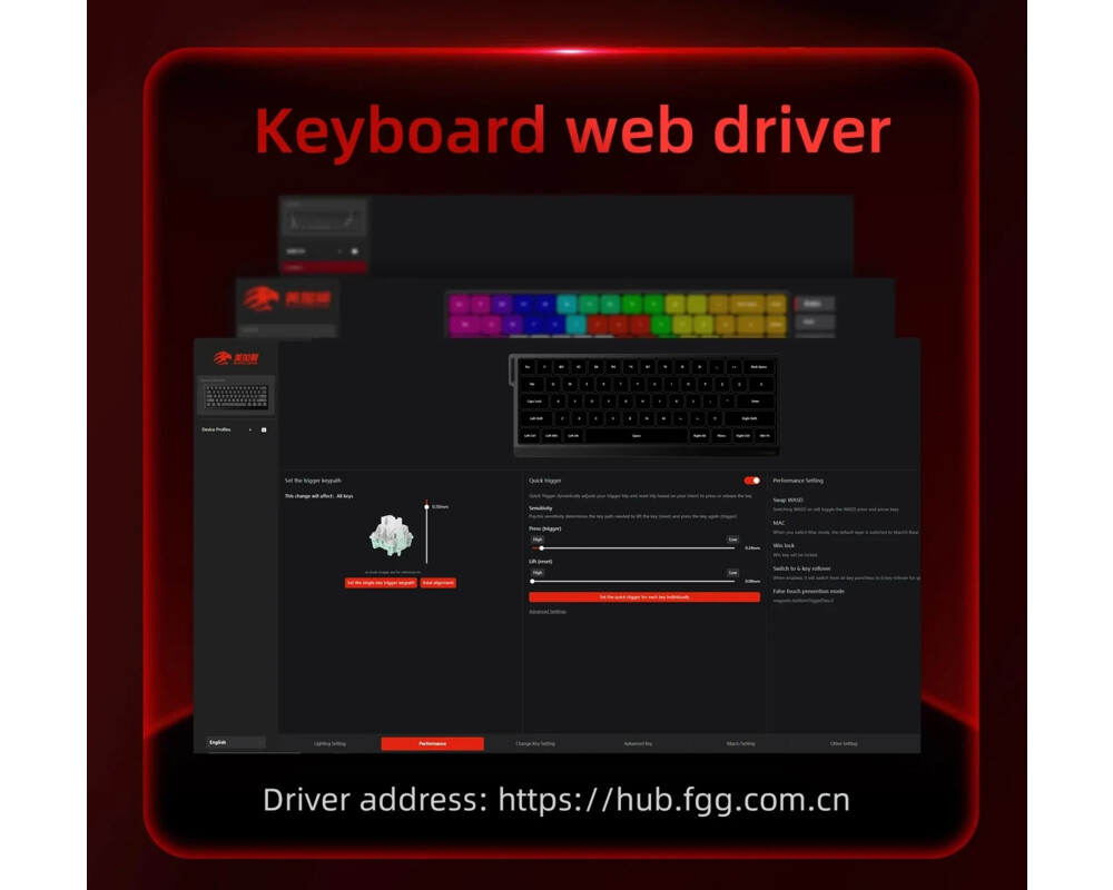 Клавиатура Madlions професионална геймърска механична клавиатура Professional Gaming Mechanical Keyboard FIRE 68 PRO - 8K 10