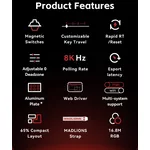 Клавиатура Madlions професионална геймърска механична клавиатура Professional Gaming Mechanical Keyboard MAD 60 HE Flagship - 8K 12
