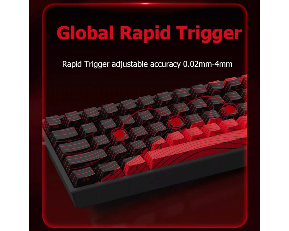 Клавиатура Madlions професионална геймърска механична клавиатура Professional Gaming Mechanical Keyboard MAD 68 HE RGB - 1K 6