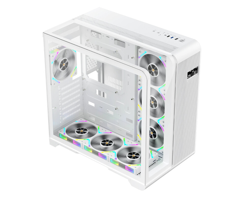 Кутия 1stPlayer ATX - RT7 White - LED display 2