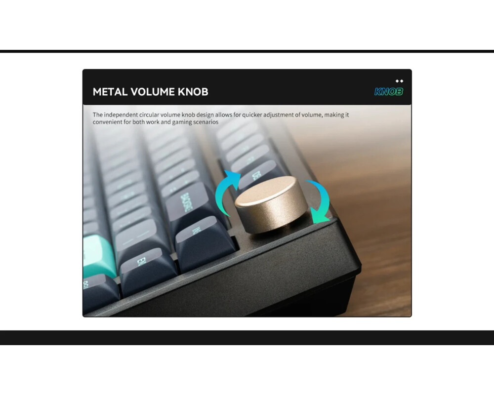 Клавиатура VGN безжична геймърска механична клавиатура Wireless Gaming Mechanical Keyboard - N75 PRO Caribbean Blue - Kailh Vaporwave Switches 11