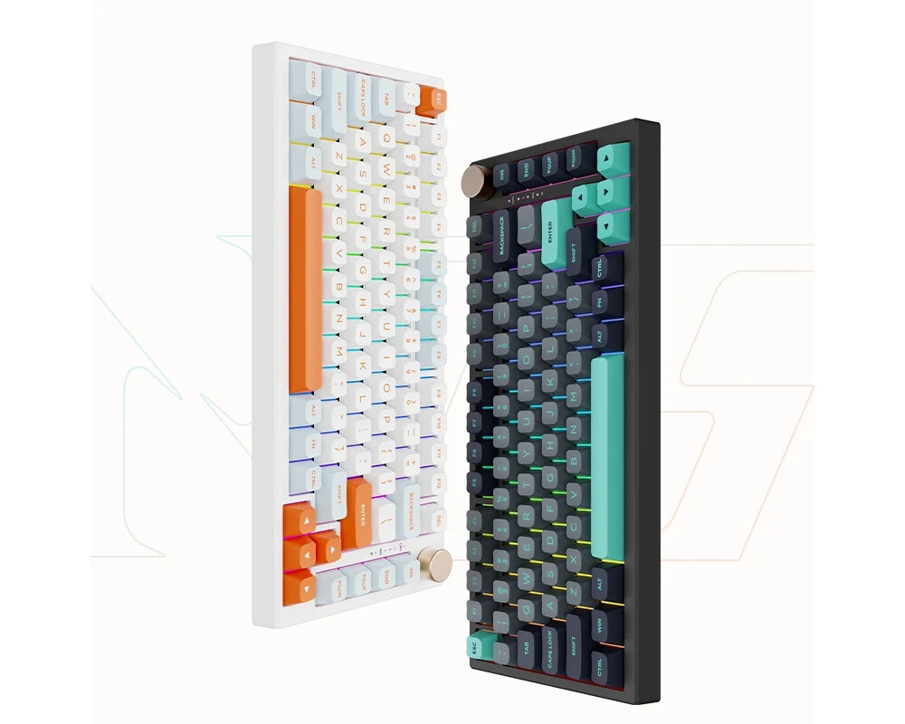 Клавиатура VGN безжична геймърска механична клавиатура Wireless Gaming Mechanical Keyboard - N75 PRO Caribbean Blue - Kailh Vaporwave Switches 5