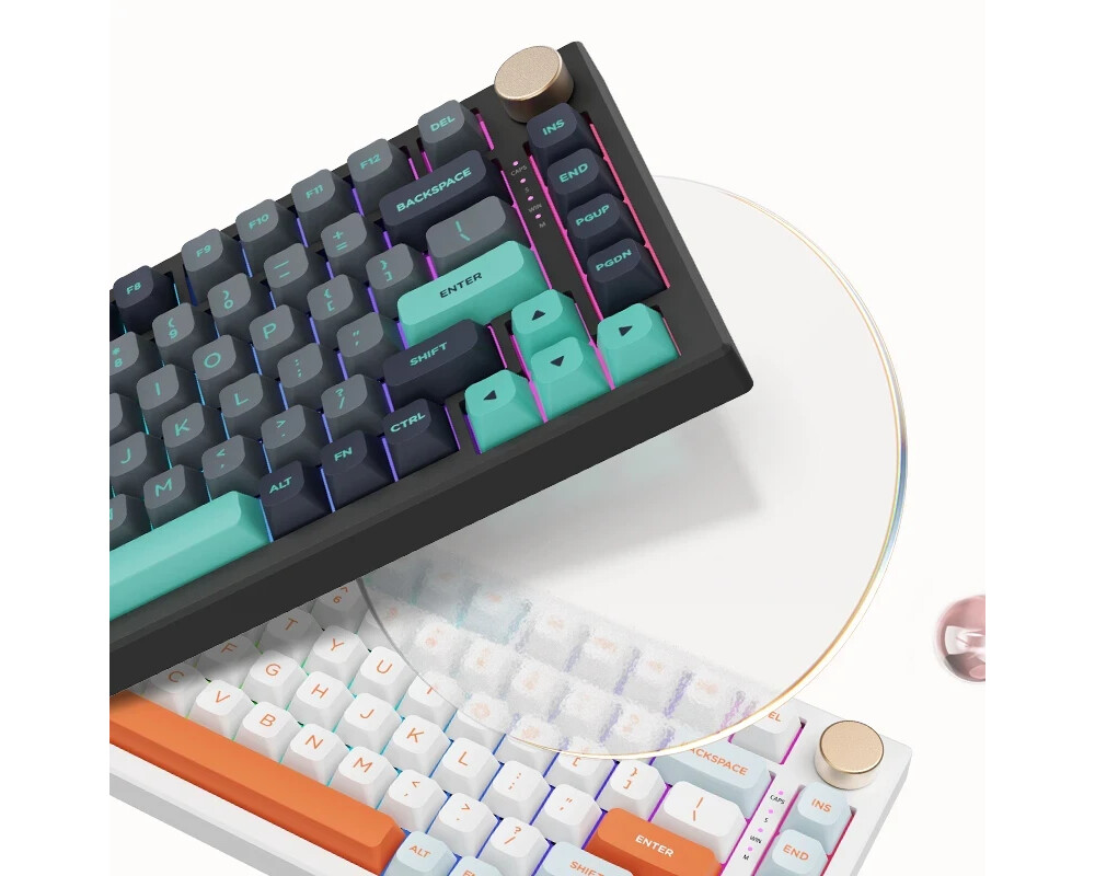 Клавиатура VGN безжична геймърска механична клавиатура Wireless Gaming Mechanical Keyboard - N75 PRO Jelly Orange - Azure Switches 3