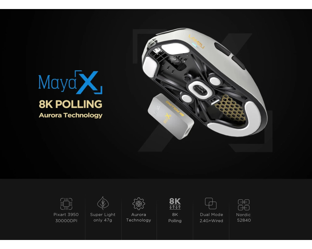 Мишка Lamzu професионална MAYA X 8K - Wireless... 13