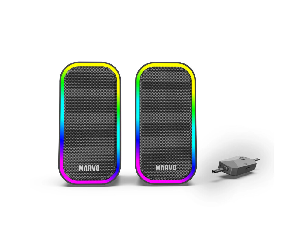 Тонколони Marvo Gaming Speakers 2.0 6W Havoc 20 Bl... 3