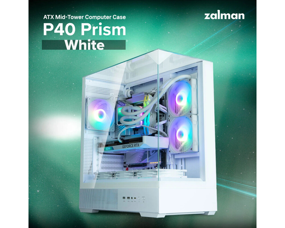Кутия Zalman ATX - P40 Prism White 31