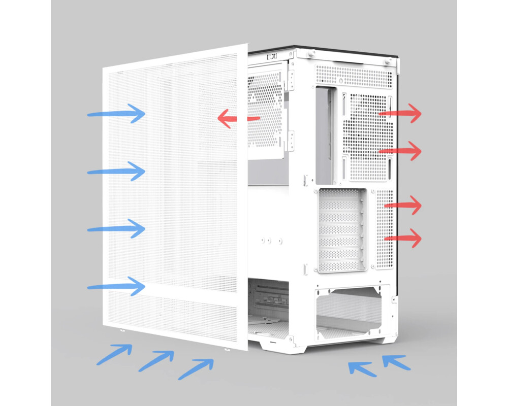 Кутия Zalman ATX - P40 Prism White 19