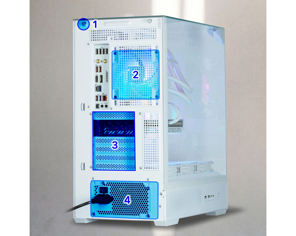 Кутия Zalman ATX - P40 Prism White 35