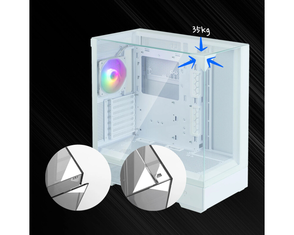 Кутия Zalman ATX - P40 Prism White 17