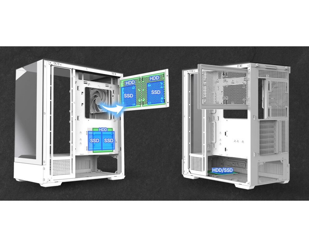 Кутия Zalman ATX - P40 Prism White 30