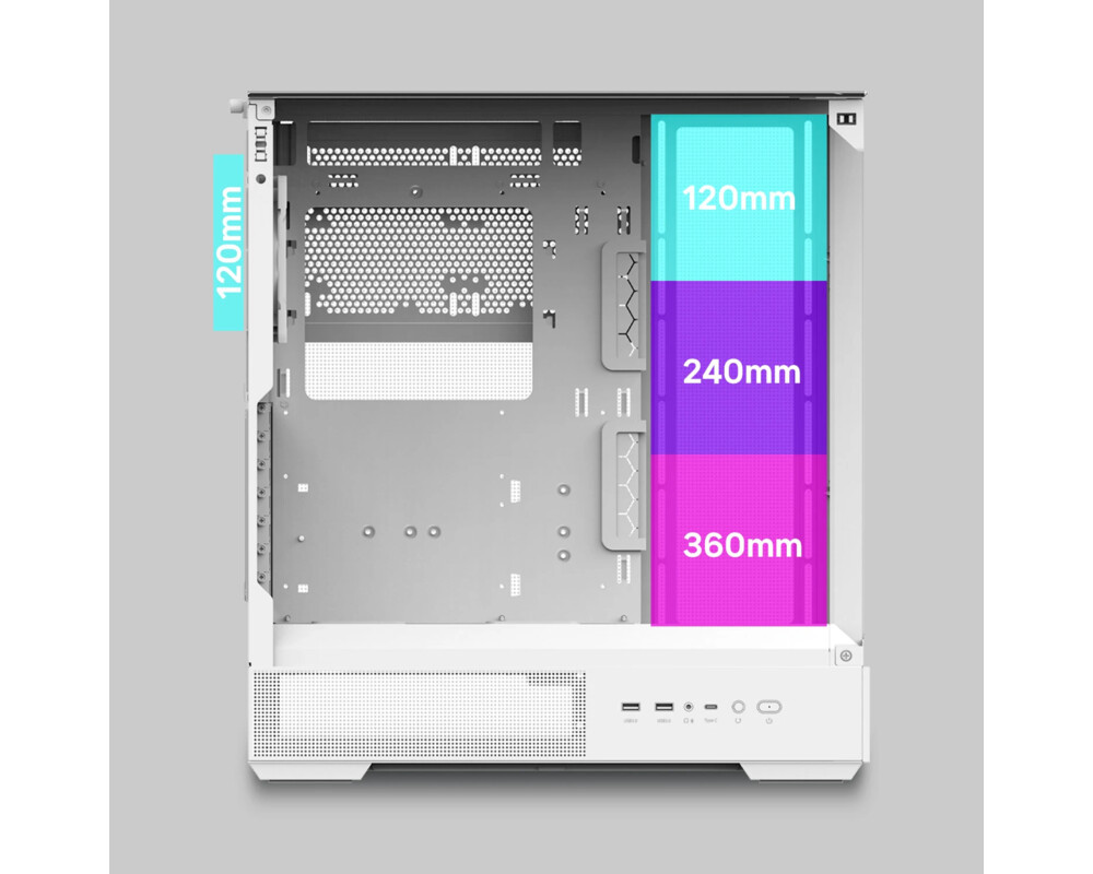 Кутия Zalman ATX - P40 Prism White 34