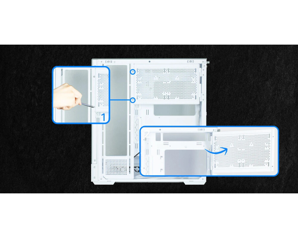 Кутия Zalman ATX - P40 Prism White 26