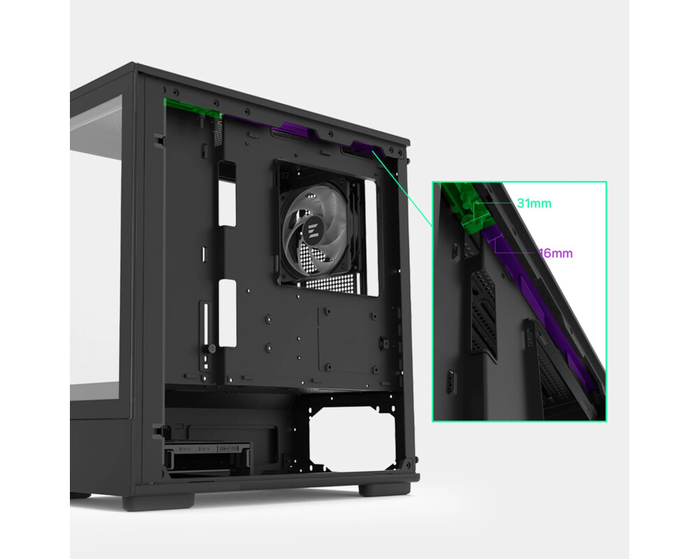 Кутия Zalman mATX - P10 Black 17