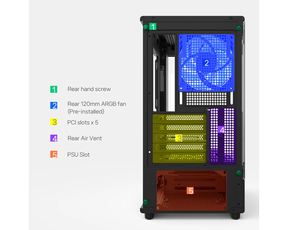 Кутия Zalman mATX - P10 Black 15