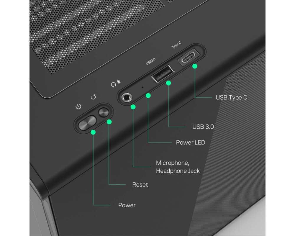 Кутия Zalman mATX - P10 Black 20