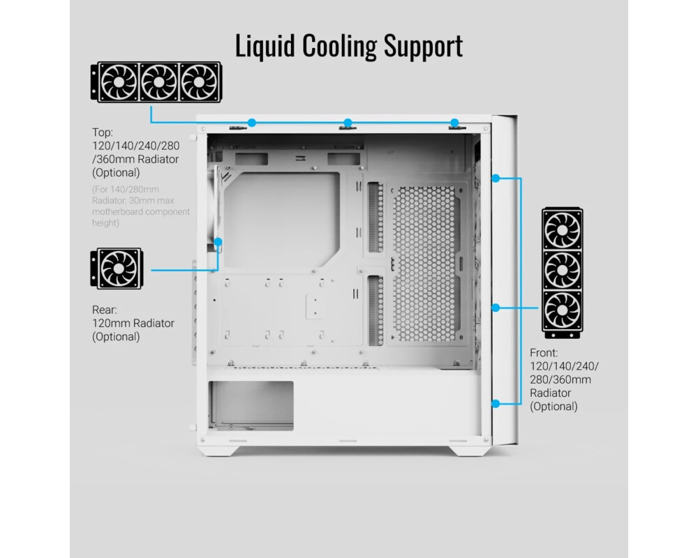 Кутия AeroCool ATX - D502A White 7