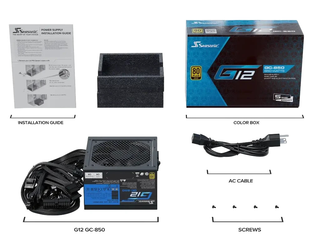 Захранване Seasonic 850W Gold - G12 GC-850 V2 - SSP... 11