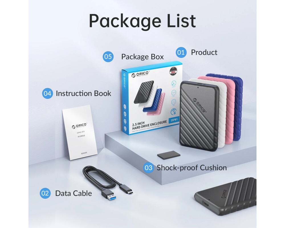 Аксесоар за съхранение Orico външна кутия за диск Storage - Cas... 18