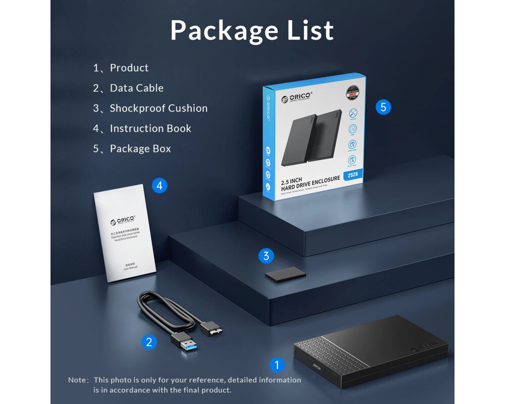 Аксесоар за съхранение Orico външна кутия за диск Storage - Cas... 17