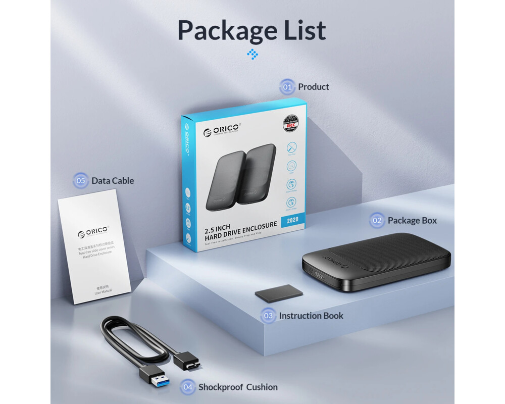 Аксесоар за съхранение Orico кутия за диск Storage - Case - 2.5... 8