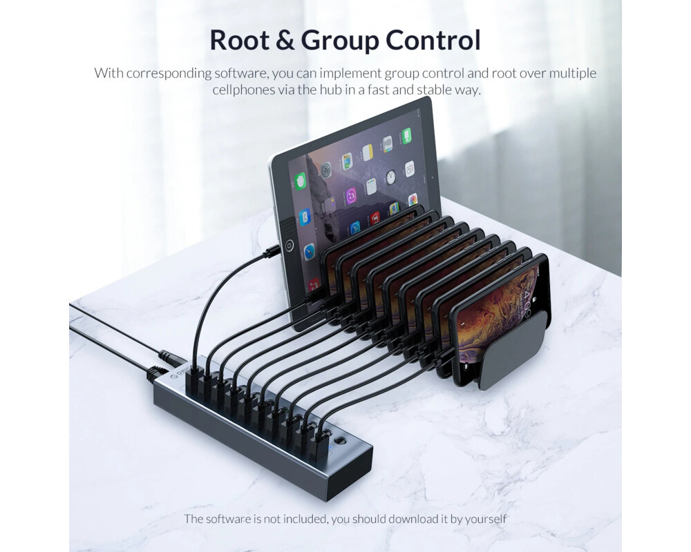 USB хъб Orico USB3.0 HUB 7 port with Power Adapter 10