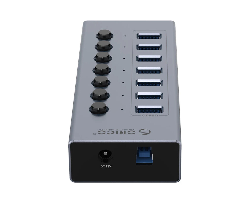 USB хъб Orico USB3.0 HUB 7 port with Power Adapter 3