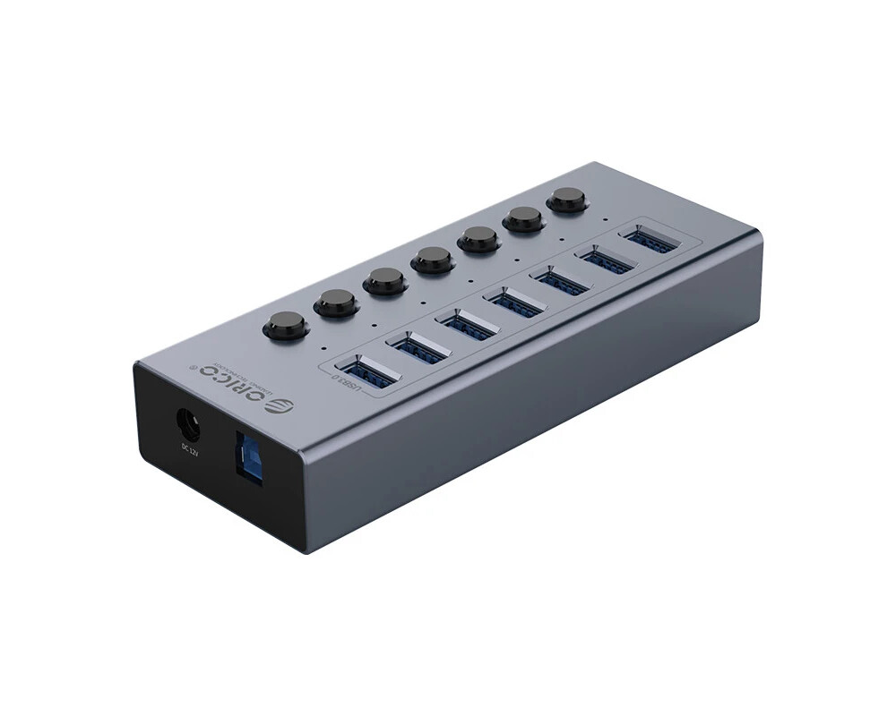 USB хъб Orico USB3.0 HUB 7 port with Power Adapter 2