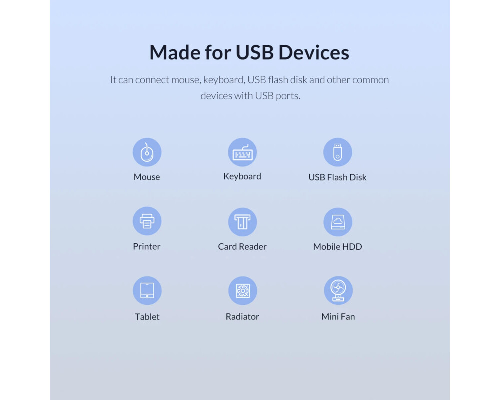 USB хъб Orico USB3.0 HUB 7 port with Power Adapter 15