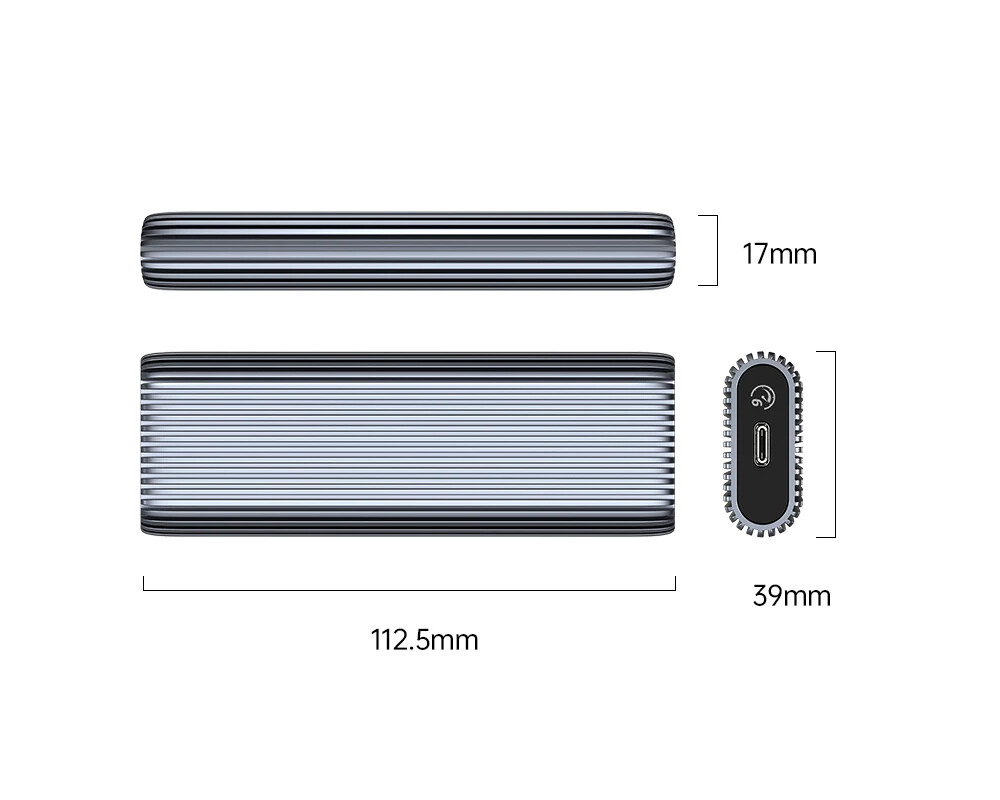 Аксесоар за съхранение Orico външна кутия за диск Storage - Case - M.2 NVMe M-key 10 Gbps 3
