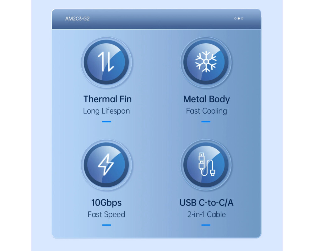 Аксесоар за съхранение Orico външна кутия за диск Storage - Case - M.2 NVMe M-key 10 Gbps 14