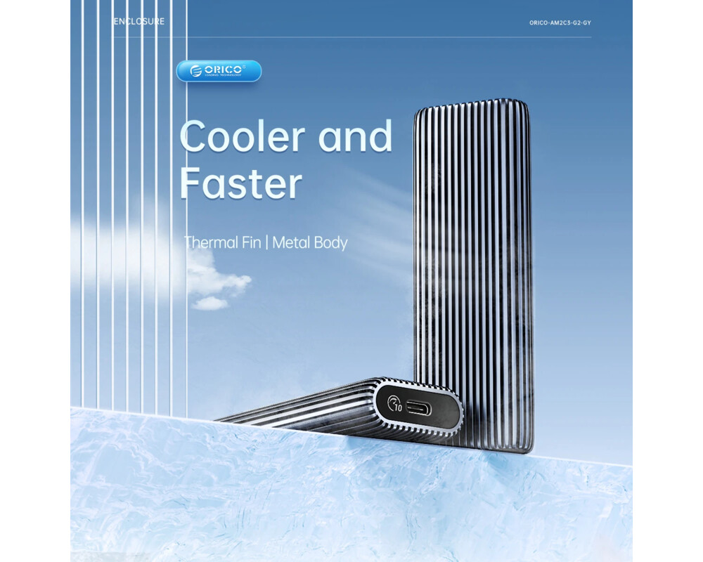 Аксесоар за съхранение Orico външна кутия за диск Storage - Case - M.2 NVMe M-key 10 Gbps 4