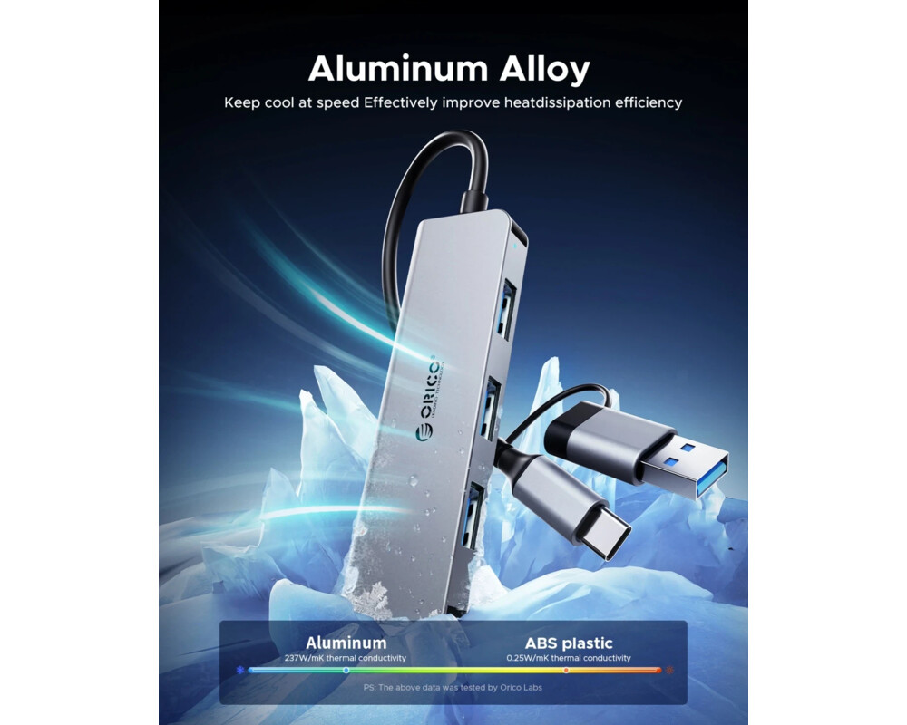 USB хъб Orico HUB USB-C/A 4 port - USB3.0 x 1 9