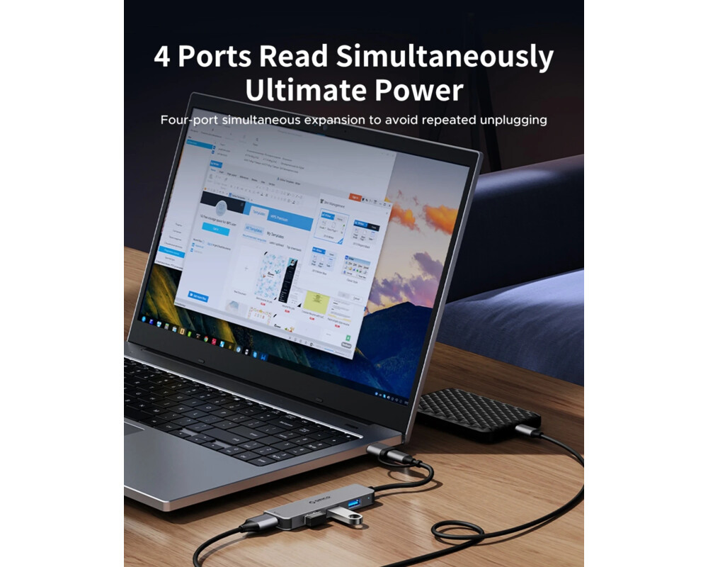 USB хъб Orico HUB USB-C/A 4 port - USB3.0 x 1 6