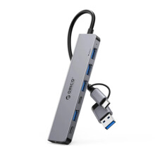  Orico HUB USB-C/USB-A 7 port - USB-C x 2 809399 YSA7-U3-GY-BP на топ цена - PIC.bg