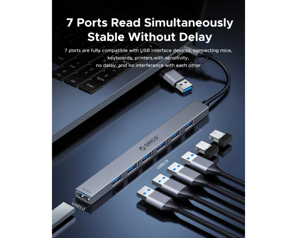 USB хъб Orico HUB USB-C 5 port - USB3.0 x 1 6