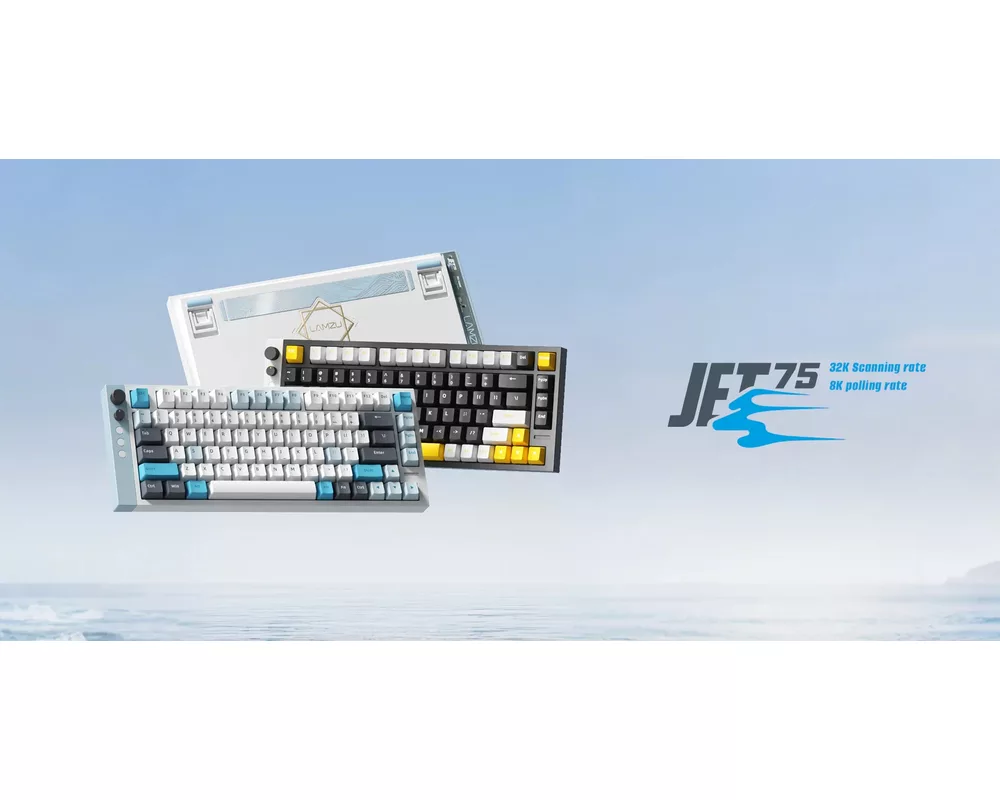 Клавиатура Lamzu професионална геймърска механична клавиатура Professional Gaming Mechanical Keyboard JET 75 - 8K 5