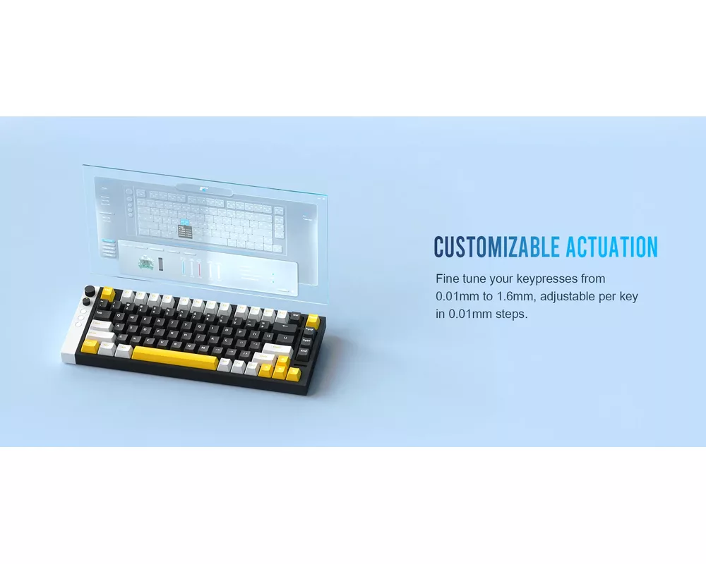 Клавиатура Lamzu професионална геймърска механична клавиатура Professional Gaming Mechanical Keyboard JET 75 - 8K 12