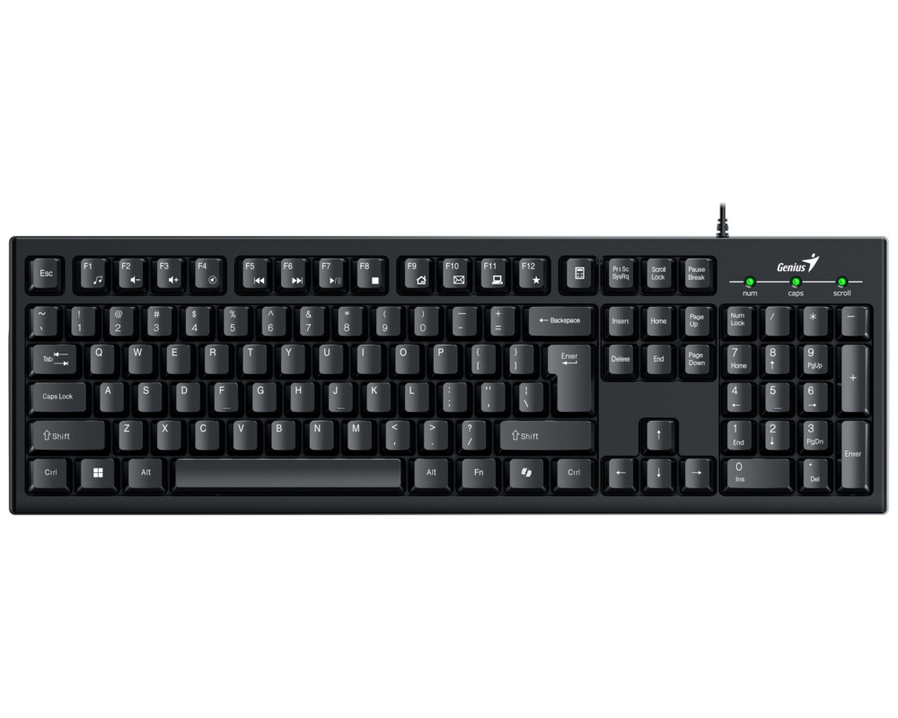 Клавиатура Genius клавиатура кирилизирана Smart Keyboard KB-100 Black - AI 8