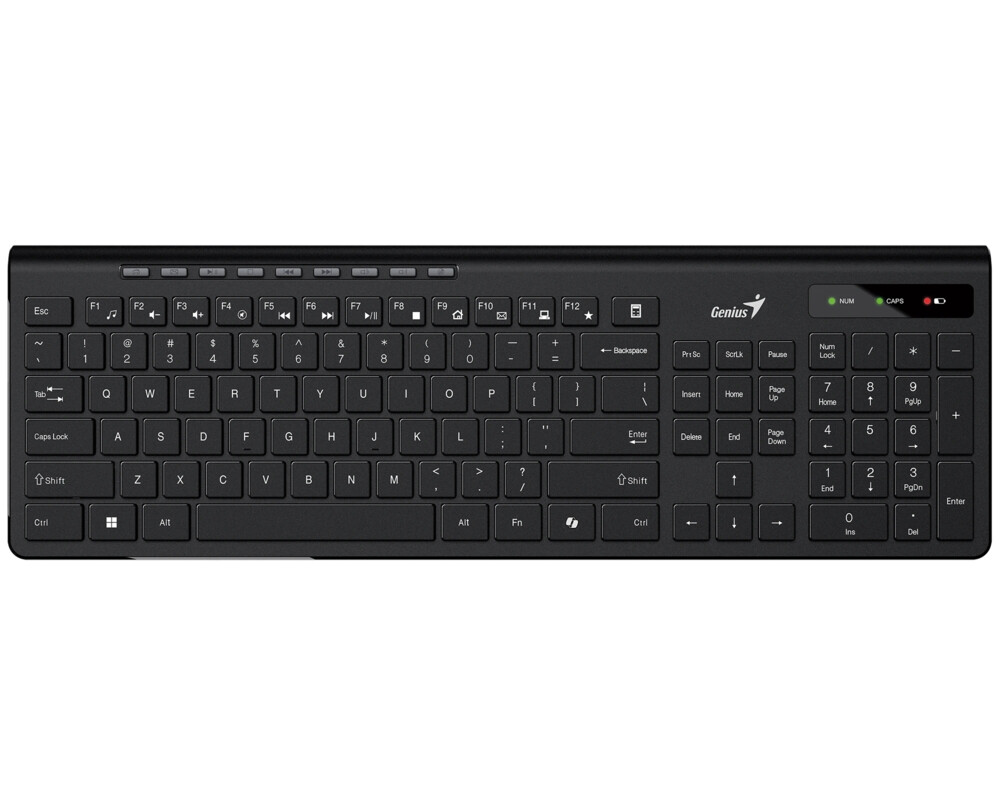 Клавиатура Genius клавиатура кирилизирана безжична Wireless Slim Keyboard SlimStar 7230 Black - AI 3