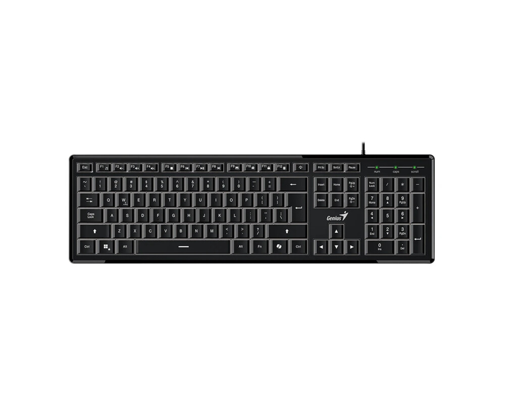 Клавиатура Genius клавиатура кирилизирана Keyboard SlimStar 820 Black - AI 3