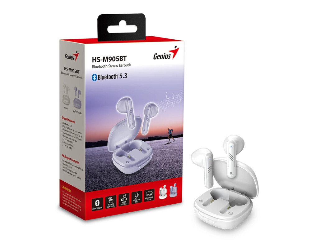 Слушалки Genius безжични TWS Bluetooth 5.3 Earpho... 8