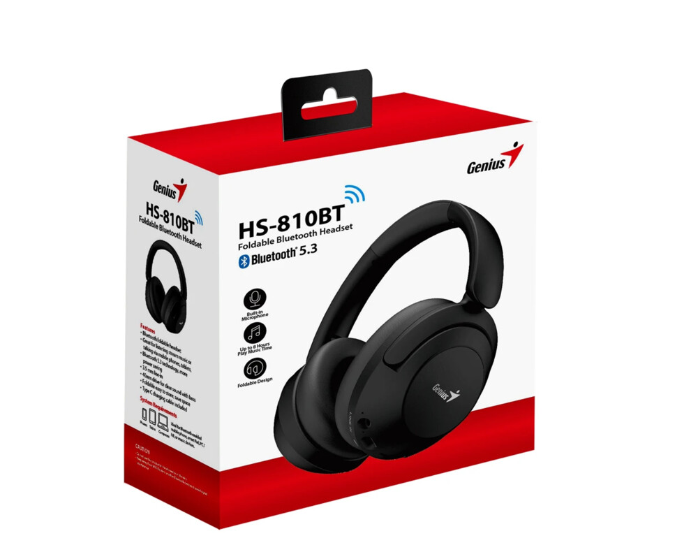 Слушалки Genius безжични Headphones Bluetooth 5.3 - HS-810BT 4